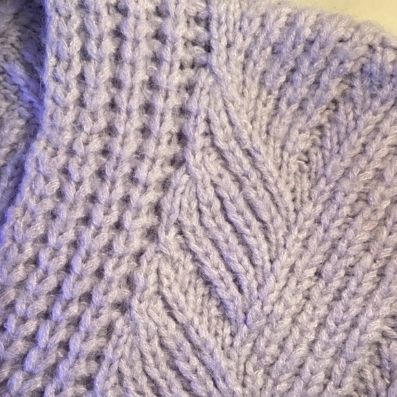 Sadie & Sage Julian Cardigan Lilac Button-Up chunky knit- Medium - Picture 6 of 7